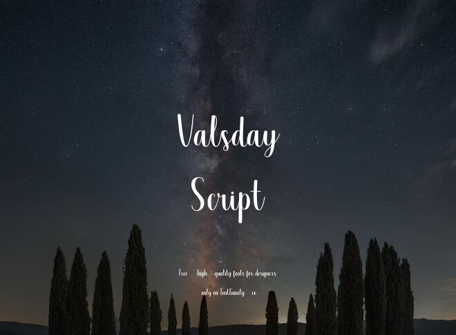 Valsday Script Font