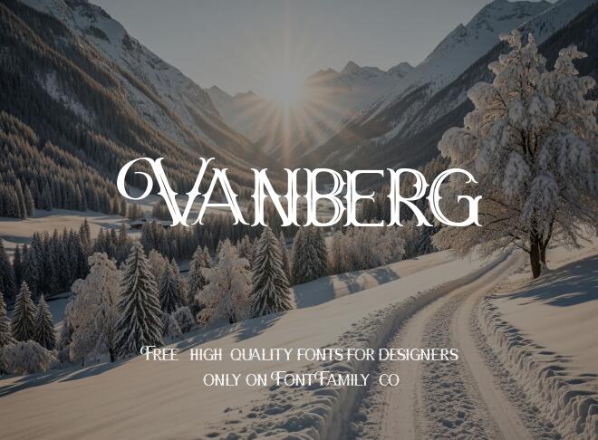 Vanberg Font