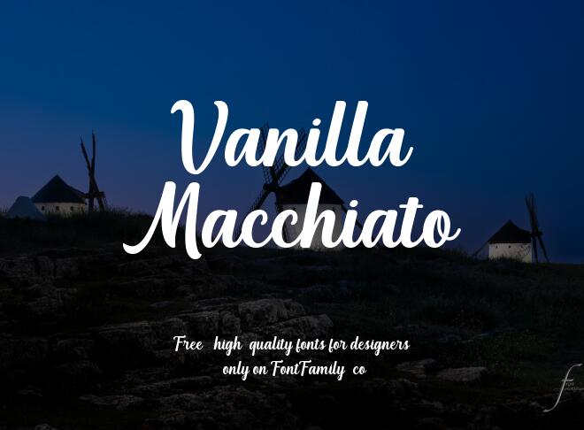 Vanilla Macchiato Font