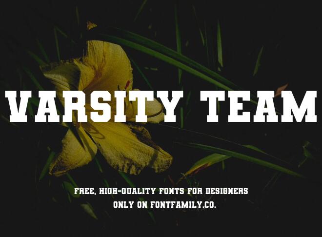 Varsity Team Font