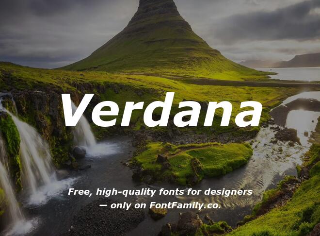 Verdana Font Family