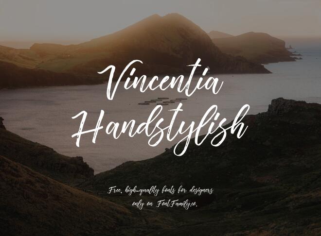 Vincentia Handstylish Font