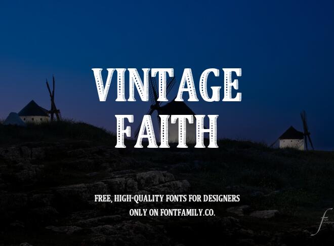 Vintage Faith Font