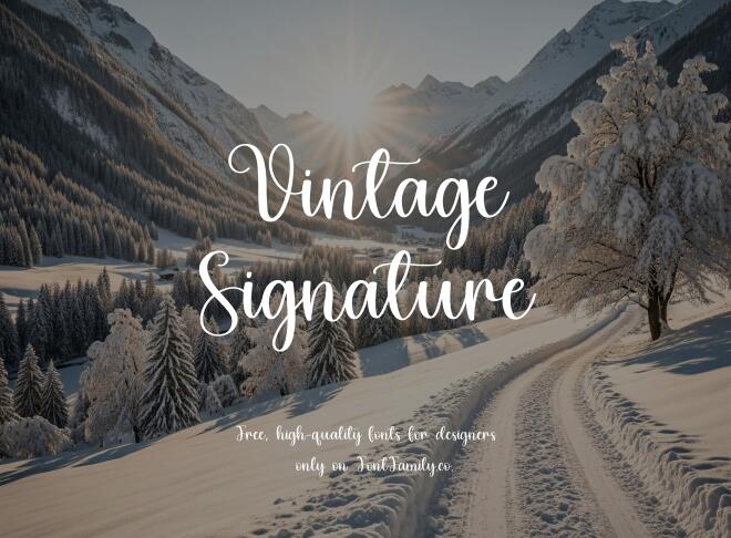 Vintage Signature Font