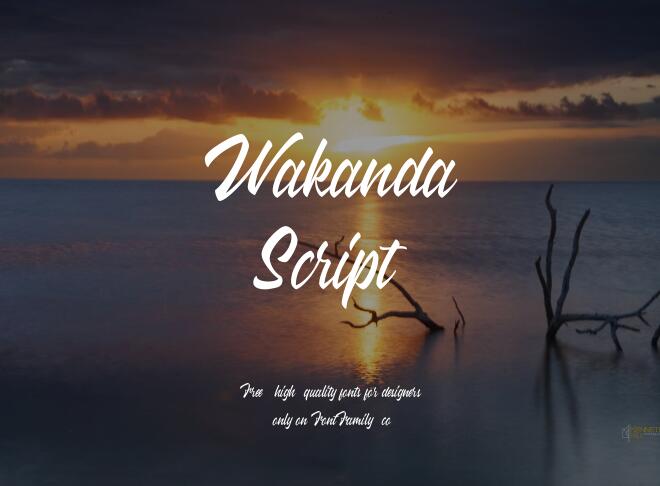 Wakanda Script Font