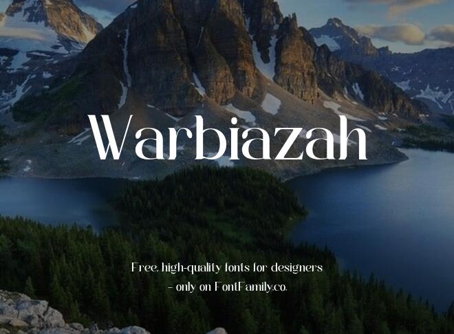 Warbiazah Font