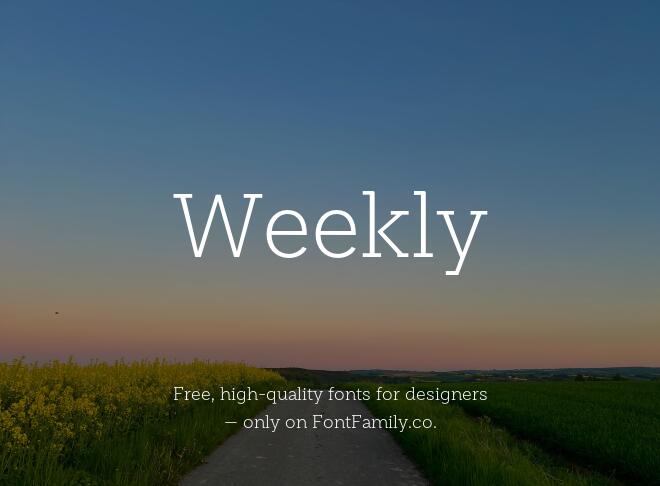 Weekly Font