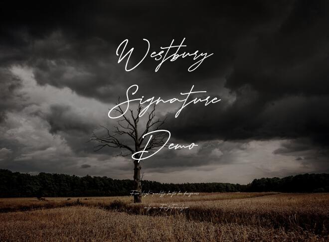 Westbury Signature Demo Font
