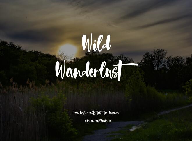 Wild Wanderlust Font
