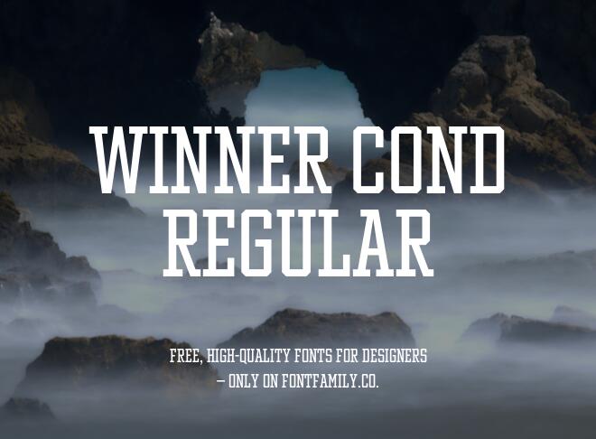 Winner Cond Regular Font