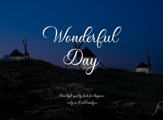 Wonderful Day Font