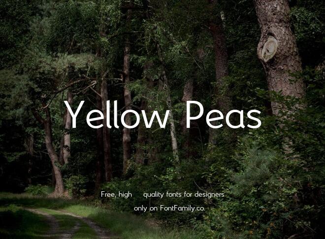 Yellow Peas Font