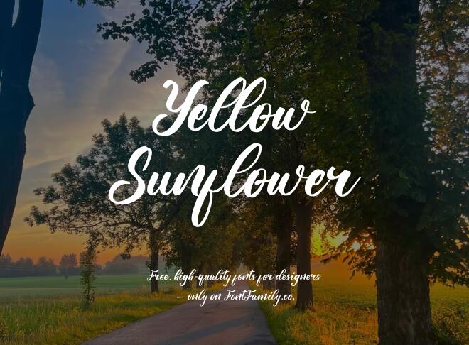 Yellow Sunflower Font