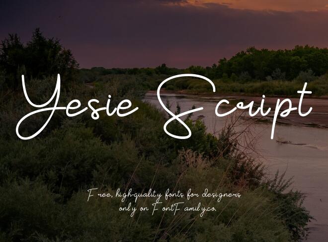 Yesie Script Font