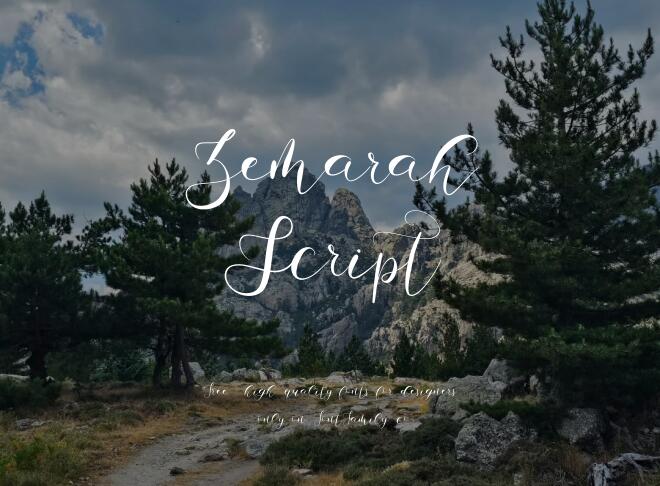 Zemarah Script Font