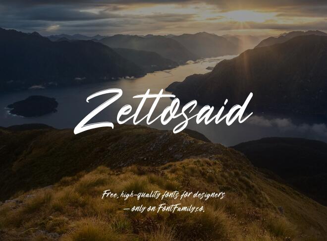 Zettosaid Font