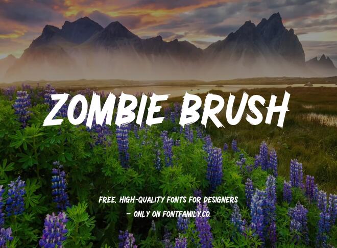 Zombie Brush Font