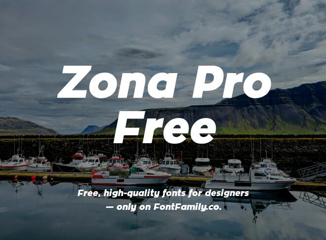 Zona Pro Free Font